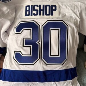 Bishop White and Blue Hockey Jersey
